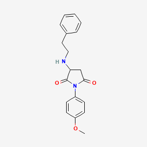 molecular formula C19H20N2O3 B4910098 1-(4-Methoxyphenyl)-3-[(2-phenylethyl)amino]pyrrolidine-2,5-dione 