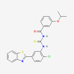 N-{[5-(1,3-benzothiazol-2-yl)-2-chlorophenyl]carbamothioyl}-3-(propan-2-yloxy)benzamide