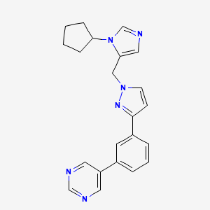 5-(3-{1-[(1-cyclopentyl-1H-imidazol-5-yl)methyl]-1H-pyrazol-3-yl}phenyl)pyrimidine