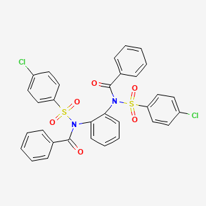 molecular formula C32H22Cl2N2O6S2 B4910172 N-[2-[benzoyl-(4-chlorophenyl)sulfonylamino]phenyl]-N-(4-chlorophenyl)sulfonylbenzamide 