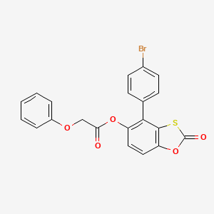 molecular formula C21H13BrO5S B4910199 4-(4-bromophenyl)-2-oxo-1,3-benzoxathiol-5-yl phenoxyacetate 