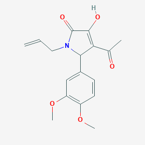 molecular formula C17H19NO5 B491023 4-acetyl-1-allyl-5-(3,4-dimethoxyphenyl)-3-hydroxy-1,5-dihydro-2H-pyrrol-2-one CAS No. 425619-31-4