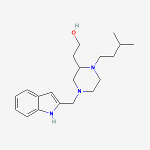 2-[4-(1H-indol-2-ylmethyl)-1-(3-methylbutyl)-2-piperazinyl]ethanol