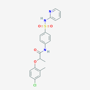 molecular formula C21H20ClN3O4S B4910241 2-(4-chloro-2-methylphenoxy)-N-{4-[(2-pyridinylamino)sulfonyl]phenyl}propanamide 