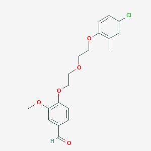 molecular formula C19H21ClO5 B4910264 4-[2-[2-(4-Chloro-2-methylphenoxy)ethoxy]ethoxy]-3-methoxybenzaldehyde 