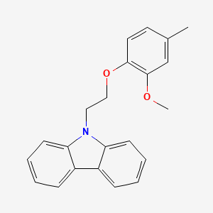 molecular formula C22H21NO2 B4910275 9-[2-(2-Methoxy-4-methylphenoxy)ethyl]carbazole 