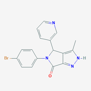 5-(4-bromophenyl)-3-methyl-4-(3-pyridinyl)-4,5-dihydropyrrolo[3,4-c]pyrazol-6(1H)-one