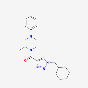 molecular formula C22H31N5O B4910280 [1-(Cyclohexylmethyl)triazol-4-yl]-[2-methyl-4-(4-methylphenyl)piperazin-1-yl]methanone 