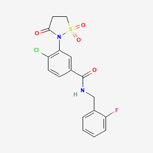 4-chloro-3-(1,1-dioxido-3-oxo-2-isothiazolidinyl)-N-(2-fluorobenzyl)benzamide