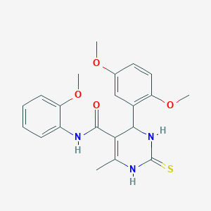 4-(2,5-dimethoxyphenyl)-N-(2-methoxyphenyl)-6-methyl-2-sulfanylidene-3,4-dihydro-1H-pyrimidine-5-carboxamide