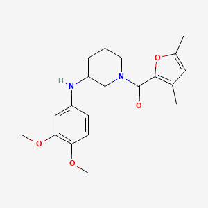 molecular formula C20H26N2O4 B4910319 N-(3,4-dimethoxyphenyl)-1-(3,5-dimethyl-2-furoyl)-3-piperidinamine 