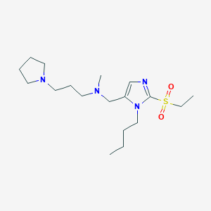 molecular formula C18H34N4O2S B4910343 N-[(3-butyl-2-ethylsulfonylimidazol-4-yl)methyl]-N-methyl-3-pyrrolidin-1-ylpropan-1-amine 