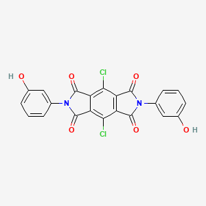 molecular formula C22H10Cl2N2O6 B4910361 4,8-Dichloro-2,6-bis(3-hydroxyphenyl)pyrrolo[3,4-f]isoindole-1,3,5,7-tetrone 