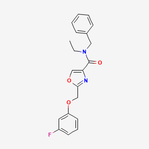 molecular formula C20H19FN2O3 B4910366 N-benzyl-N-ethyl-2-[(3-fluorophenoxy)methyl]-1,3-oxazole-4-carboxamide 