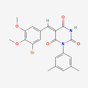 5-(3-bromo-4,5-dimethoxybenzylidene)-1-(3,5-dimethylphenyl)-2,4,6(1H,3H,5H)-pyrimidinetrione