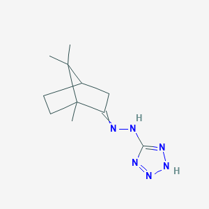 molecular formula C11H18N6 B4910427 1,7,7-trimethylbicyclo[2.2.1]heptan-2-one 1H-tetrazol-5-ylhydrazone 