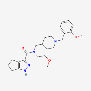 N-(2-methoxyethyl)-N-[[1-[(2-methoxyphenyl)methyl]piperidin-4-yl]methyl]-1,4,5,6-tetrahydrocyclopenta[c]pyrazole-3-carboxamide