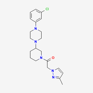 1-(3-chlorophenyl)-4-{1-[(3-methyl-1H-pyrazol-1-yl)acetyl]-3-piperidinyl}piperazine