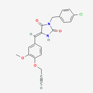 3-(4-chlorobenzyl)-5-[3-methoxy-4-(2-propyn-1-yloxy)benzylidene]-2,4-imidazolidinedione