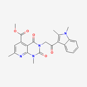 methyl 3-[2-(1,2-dimethyl-1H-indol-3-yl)-2-oxoethyl]-1,7-dimethyl-2,4-dioxo-1,2,3,4-tetrahydropyrido[2,3-d]pyrimidine-5-carboxylate