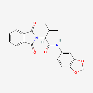 molecular formula C20H18N2O5 B4910465 N-(1,3-benzodioxol-5-yl)-2-(1,3-dioxoisoindol-2-yl)-3-methylbutanamide 