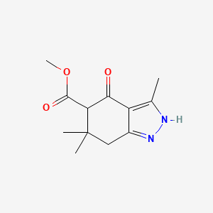 methyl 3,6,6-trimethyl-4-oxo-4,5,6,7-tetrahydro-1H-indazole-5-carboxylate