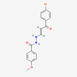 molecular formula C17H15BrN2O3 B4910499 N'-[3-(4-bromophenyl)-3-oxo-1-propen-1-yl]-4-methoxybenzohydrazide 