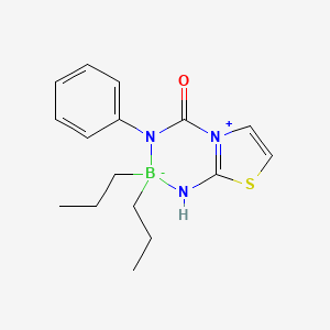 molecular formula C16H22BN3OS B4910509 4-Oxo-3-phenyl-2,2-dipropyl-2H,3H,4H-[1,3]thiazolo[2,3-D][1,3,5,2]triazaborinin-1-ium-2-uide 