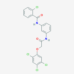 molecular formula C21H14Cl4N2O3 B4910535 2-chloro-N-(3-{[(2,4,5-trichlorophenoxy)acetyl]amino}phenyl)benzamide 