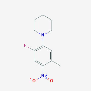 molecular formula C12H15FN2O2 B4910537 1-(2-fluoro-5-methyl-4-nitrophenyl)piperidine 