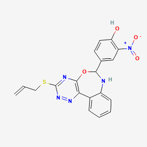 4-[3-(Allylsulfanyl)-6,7-dihydro[1,2,4]triazino[5,6-d][3,1]benzoxazepin-6-yl]-2-nitrophenol