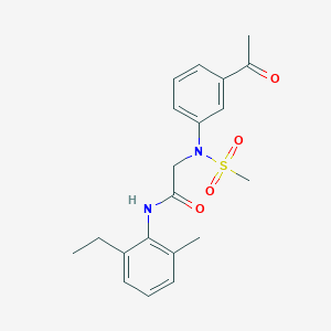 N~2~-(3-acetylphenyl)-N~1~-(2-ethyl-6-methylphenyl)-N~2~-(methylsulfonyl)glycinamide