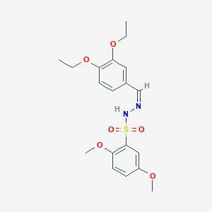 molecular formula C19H24N2O6S B4910546 N'-(3,4-diethoxybenzylidene)-2,5-dimethoxybenzenesulfonohydrazide 