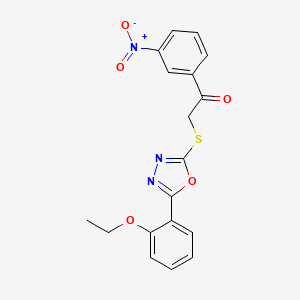 2-{[5-(2-Ethoxyphenyl)-1,3,4-oxadiazol-2-YL]sulfanyl}-1-(3-nitrophenyl)ethan-1-one