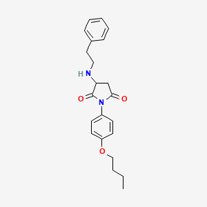 1-(4-butoxyphenyl)-3-[(2-phenylethyl)amino]-2,5-pyrrolidinedione