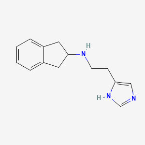 molecular formula C14H17N3 B4910575 2,3-dihydro-1H-inden-2-yl[2-(1H-imidazol-4-yl)ethyl]amine 