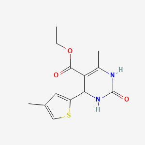 ethyl 6-methyl-4-(4-methylthiophen-2-yl)-2-oxo-3,4-dihydro-1H-pyrimidine-5-carboxylate