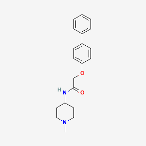 molecular formula C20H24N2O2 B4910602 2-(4-biphenylyloxy)-N-(1-methyl-4-piperidinyl)acetamide 