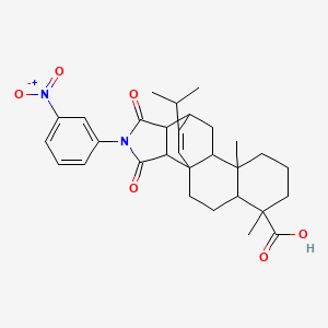 19-isopropyl-5,9-dimethyl-15-(3-nitrophenyl)-14,16-dioxo-15-azapentacyclo[10.5.2.0~1,10~.0~4,9~.0~13,17~]nonadec-18-ene-5-carboxylic acid