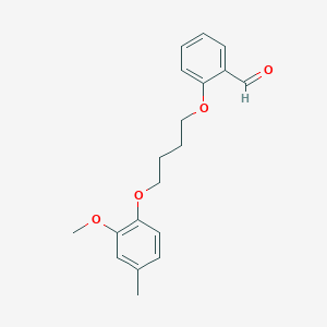 molecular formula C19H22O4 B4910637 2-[4-(2-methoxy-4-methylphenoxy)butoxy]benzaldehyde 