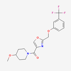 4-methoxy-1-[(2-{[3-(trifluoromethyl)phenoxy]methyl}-1,3-oxazol-4-yl)carbonyl]piperidine