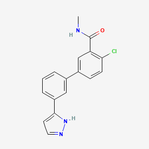 molecular formula C17H14ClN3O B4910670 4-chloro-N-methyl-3'-(1H-pyrazol-3-yl)-3-biphenylcarboxamide 