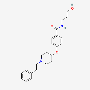 molecular formula C23H30N2O3 B4910703 N-(3-hydroxypropyl)-4-{[1-(2-phenylethyl)-4-piperidinyl]oxy}benzamide 