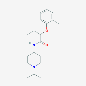 2-(2-methylphenoxy)-N-[1-(propan-2-yl)piperidin-4-yl]butanamide