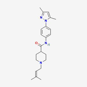 N-[4-(3,5-dimethyl-1H-pyrazol-1-yl)phenyl]-1-(3-methyl-2-buten-1-yl)-4-piperidinecarboxamide