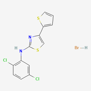 molecular formula C13H9BrCl2N2S2 B4910744 N-(2,5-dichlorophenyl)-4-thiophen-2-yl-1,3-thiazol-2-amine;hydrobromide 