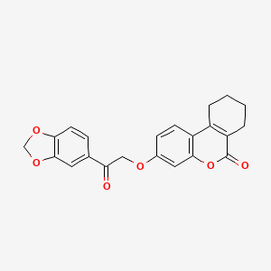 3-[2-(1,3-benzodioxol-5-yl)-2-oxoethoxy]-7,8,9,10-tetrahydro-6H-benzo[c]chromen-6-one