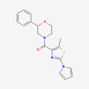 4-{[5-methyl-2-(1H-pyrrol-1-yl)-1,3-thiazol-4-yl]carbonyl}-2-phenylmorpholine