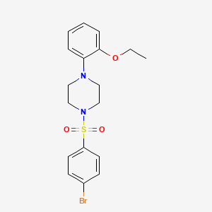 molecular formula C18H21BrN2O3S B4910779 1-[(4-bromophenyl)sulfonyl]-4-(2-ethoxyphenyl)piperazine 