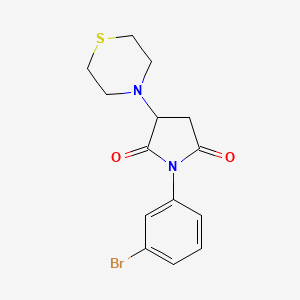 molecular formula C14H15BrN2O2S B4910784 1-(3-bromophenyl)-3-(1,4-thiazinan-4-yl)dihydro-1H-pyrrole-2,5-dione 